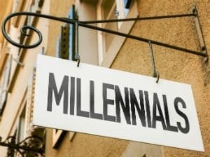 Millennial hotel sign