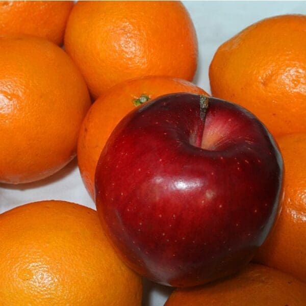 apple and oranges