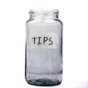 empty tips jar