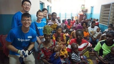Trip.com visited local clinics and hospitals in Sierra Leone.