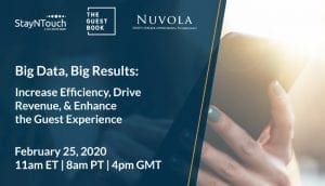 The Guestbook, StayNTouch and Nuvola on Actionable Data Strategies - a free Webinar