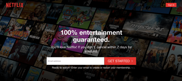 Netflix has a crystal-clear customer value proposition