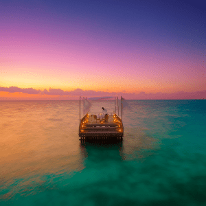 Baros Maldives overwater dining