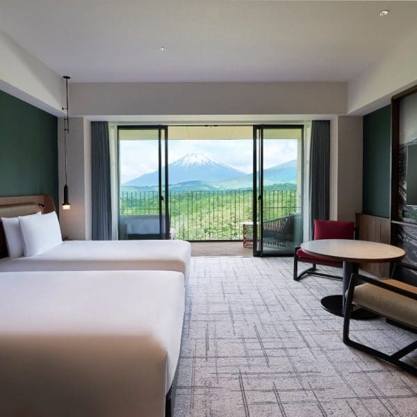 Guestroom with Mount Fuji views at Fuji Speedway Hotel